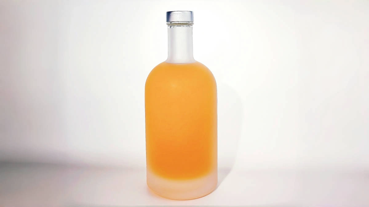 Glasflaschen mit Mattierung