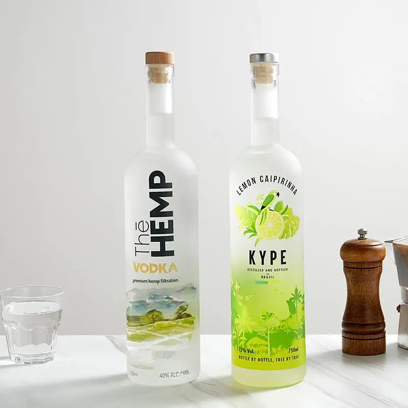 Mattierte Glasflaschen für Wodka-Verpackungen - Glasflaschenhersteller